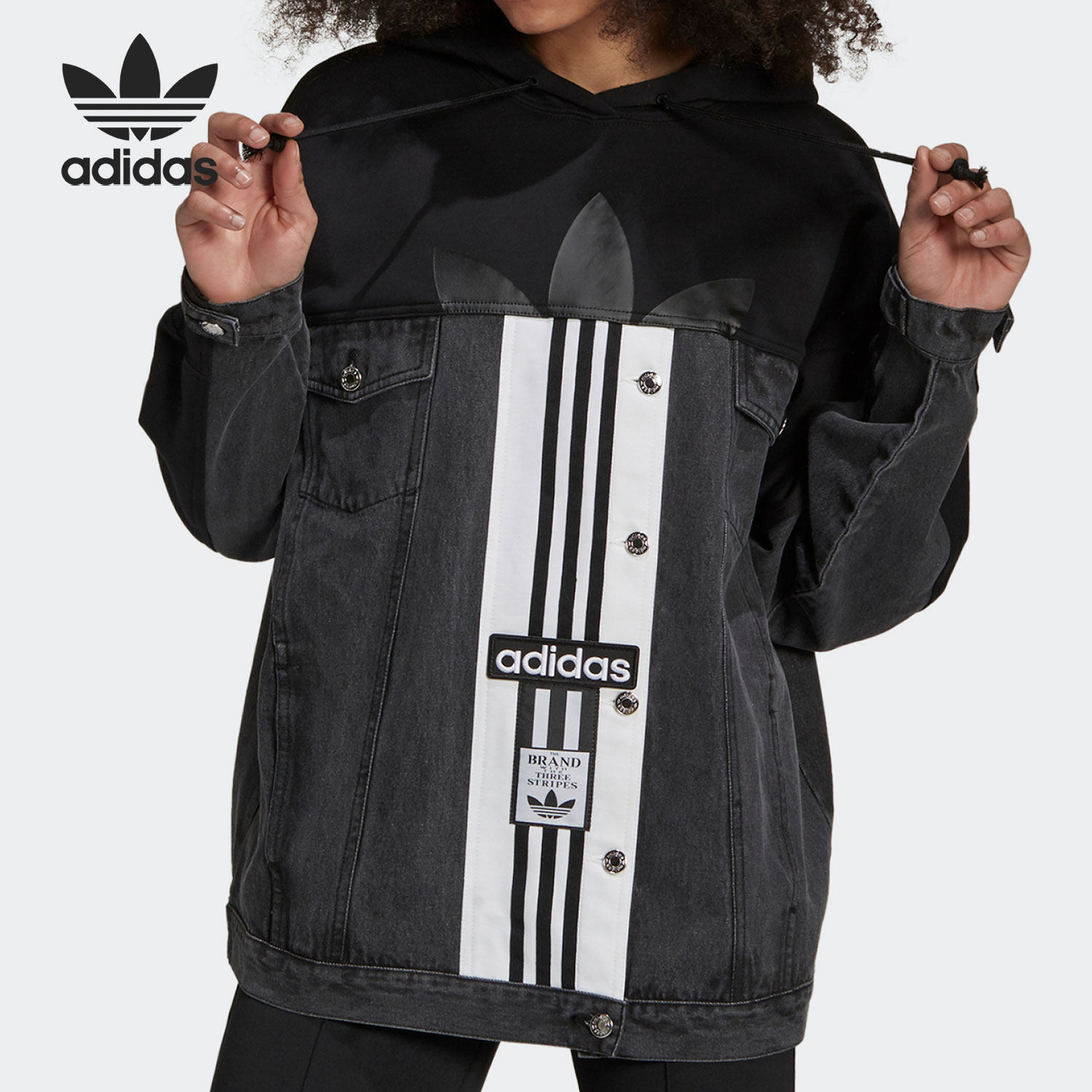 Adidas/阿迪达斯正品三叶草当季新款女子运动连帽卫衣 H59026