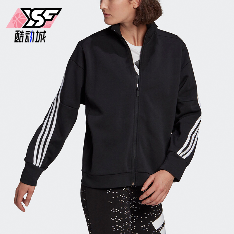 阿迪达斯女士梭织训练运动外套