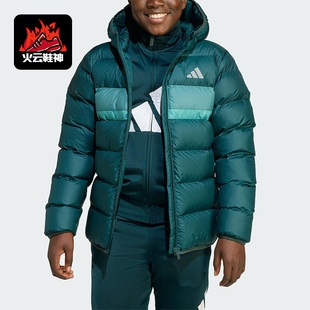 款 2025秋季 大童日常连帽耐穿保暖棉服JL7437 阿迪达斯正品 Adidas