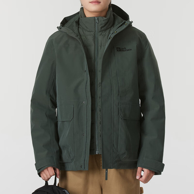 Jack wolfskin/狼爪正品羽绒三合一男士冲锋衣5121332-4136