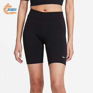 CZ8527 2025女士日常松紧腰刺绣透气紧身短裤 010 耐克正品 Nike