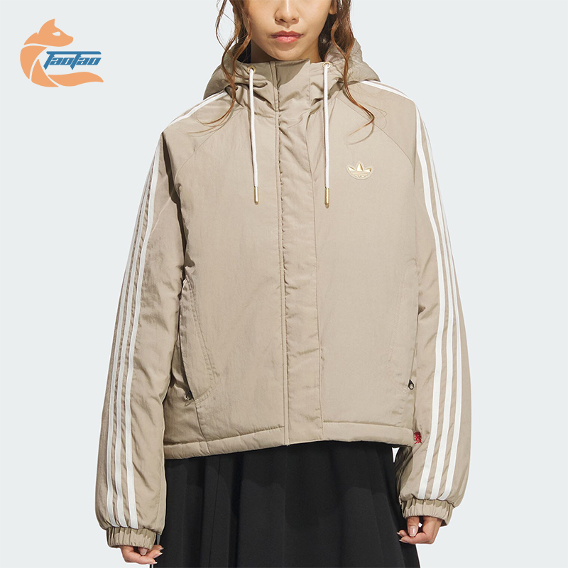 阿迪达斯女士运动连帽棉服
