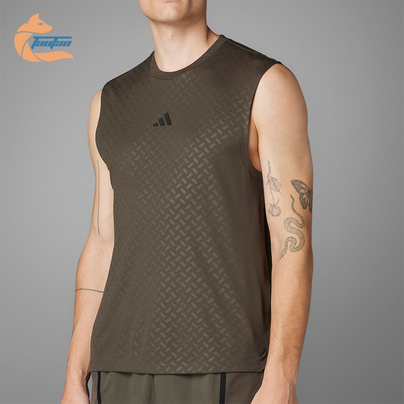 阿迪达斯男士运动健身无袖背心