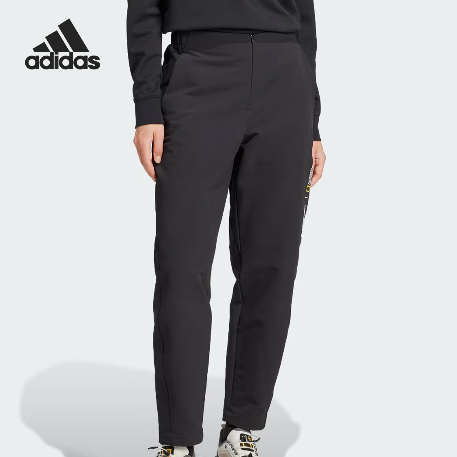 Adidas/阿迪达斯正品运动女士户外拒水抗风梭织长裤JI8336