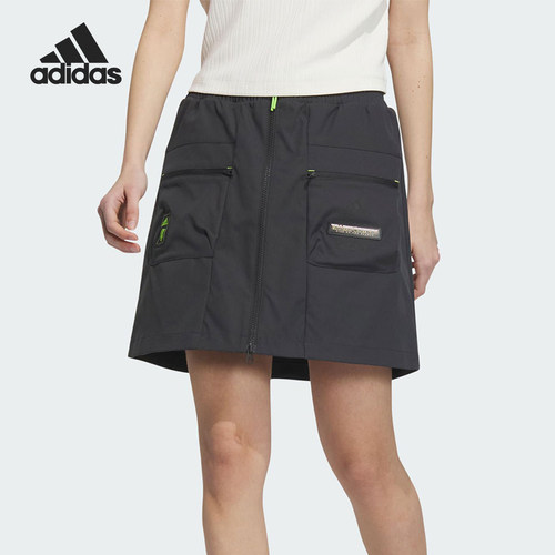Adidas/阿迪达斯正品新款女士工装多口袋运动半身裙IK3482