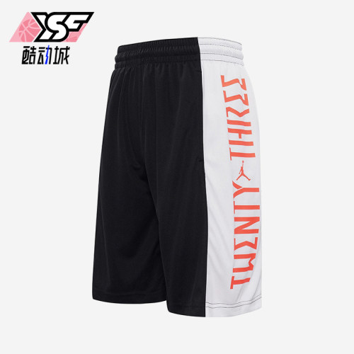 Nike/耐克正品JORDANAJ1新款男黑白色休闲篮球短裤CI0018-011