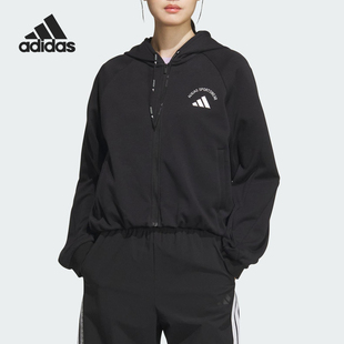 JACKET女26夏宽松运动连帽外套KC2662 KNIT Adidas 阿迪达斯正品