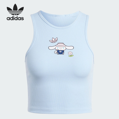 Adidas/阿迪达斯正品三叶草女士TANK TOP C 运动背心JG8052