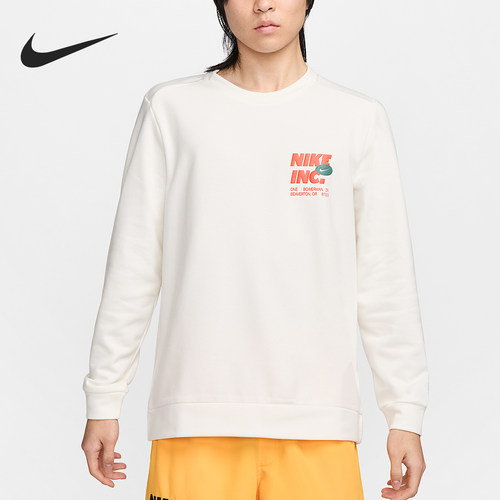 Nike/耐克正品Dri-FIT男士运动字母印花日常长袖T恤FN3991-133