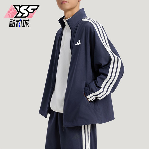 Adidas/阿迪达斯正品2026春季款男士立领经典印花休闲外套KR2547