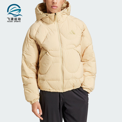阿迪达斯男女保暖连帽羽绒服