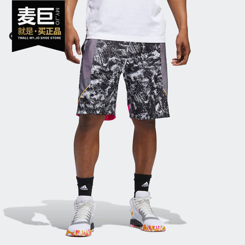 Adidas/阿迪达斯正品 当季新款男子运动印花篮球短裤 DZ0611