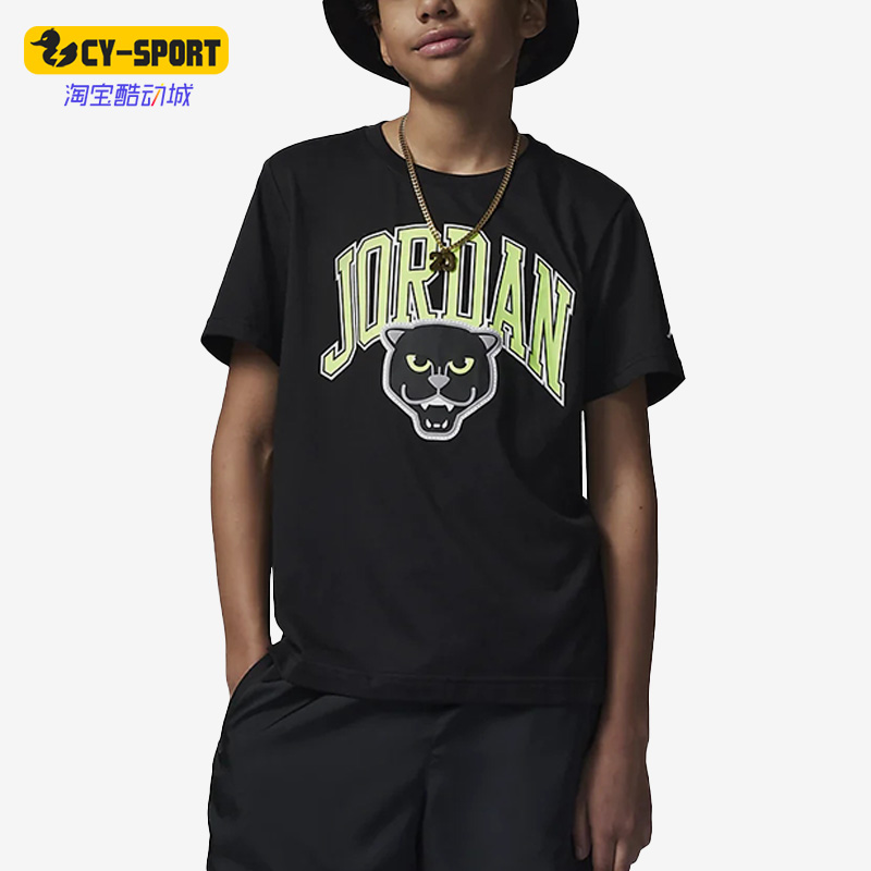 Nike/耐克正品JORDAN大童针织印花休闲时尚运动T恤FQ3609-010