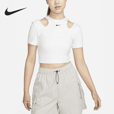 Nike/耐克正品夏季新款女子镂空透气休闲运动T恤DV7963-100
