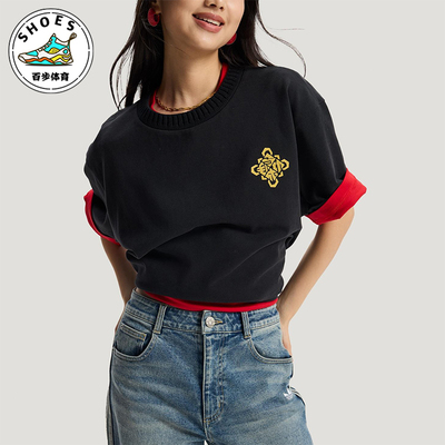 Adidas/阿迪达斯正品三叶草男女运动针织柔软新年款短袖T恤KT0714