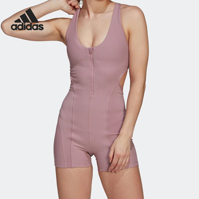 Adidas/阿迪达斯正品新款女子针织瑜伽运动塑身连体衣HD9545
