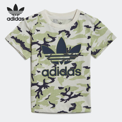 Adidas/阿迪达斯正品当季新款三叶草婴童短袖HE6924