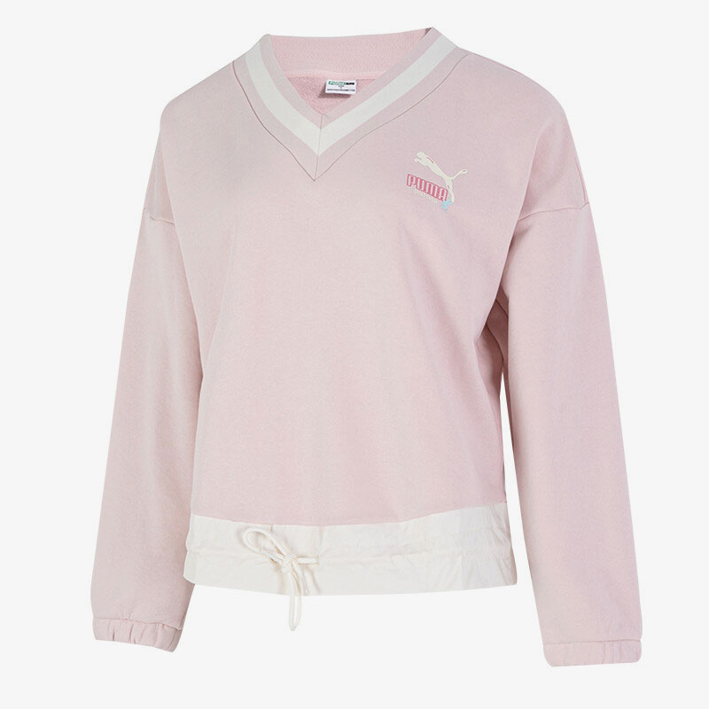 Puma/彪马正品当季新款女子休闲舒适透气V领卫衣537524-88