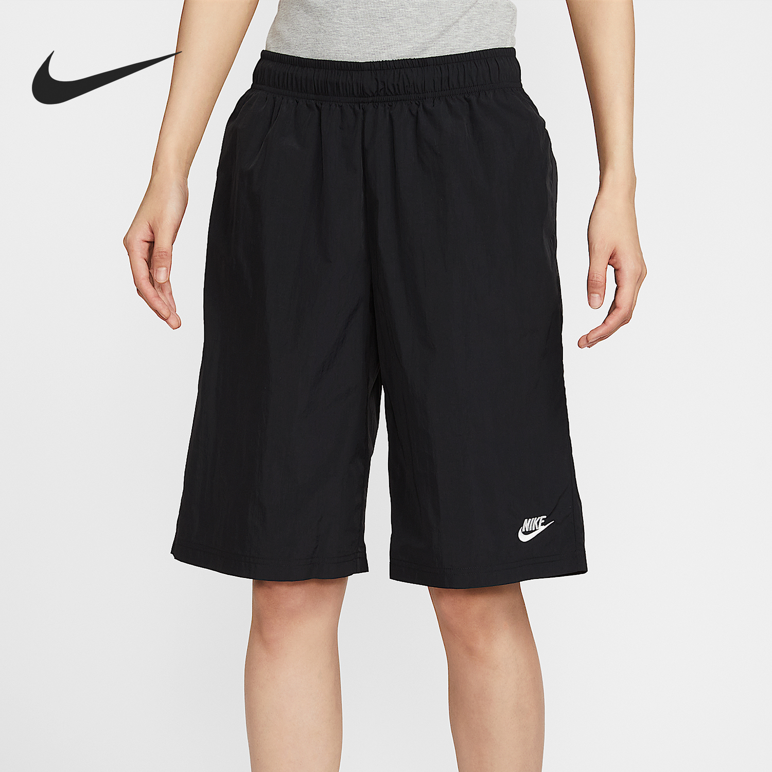 Nike/耐克正品Sportswear 女士简约中腰宽松运动短裤IH8465-010