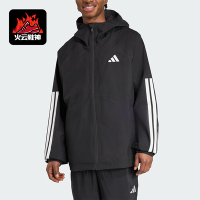 Adidas/阿迪达斯正品ESS 3S RAIN H J男士宽松连帽运动外套JM1056