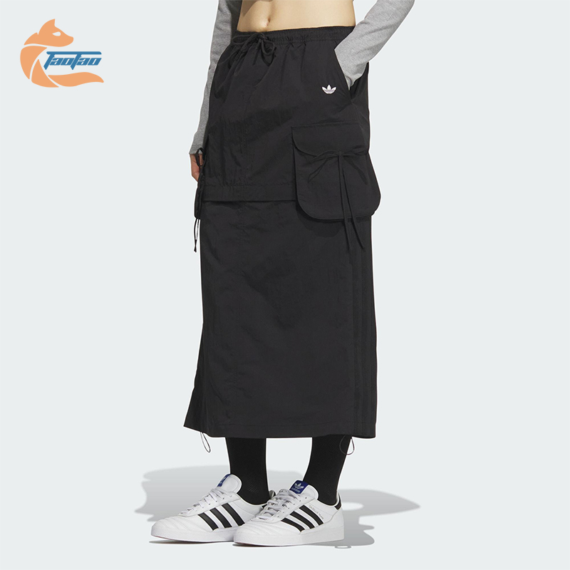 Adidas/阿迪达斯正品CARGO SKIRT女士经典可拆卸工装半身裙KB8962