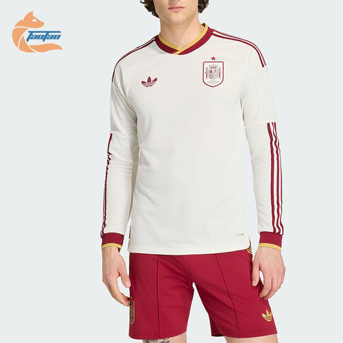 Adidas/阿迪达斯正品三叶草男士复古足球球衣舒适长袖T恤KA1957