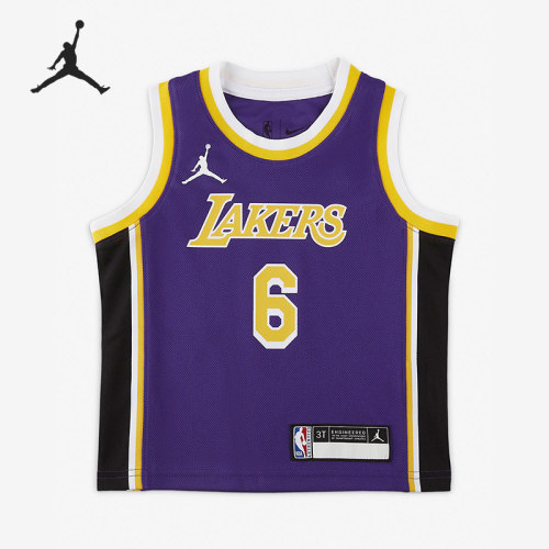 Nike/耐克正品洛杉矶湖人队Jordan NBA婴童球衣DR1058-504