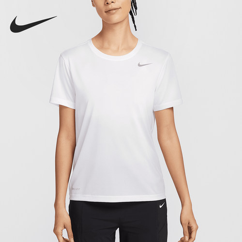 Nike/耐克正品2025新款女士针织运动休闲短袖T恤IB8899-100