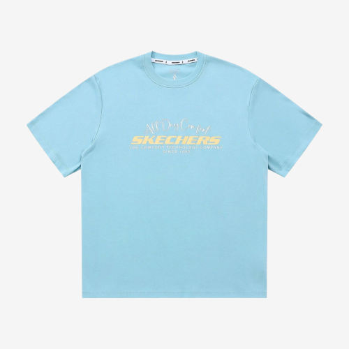 Skechers斯凯奇正品男女短袖透气圆领宽松跑步T恤L225U163-02VX