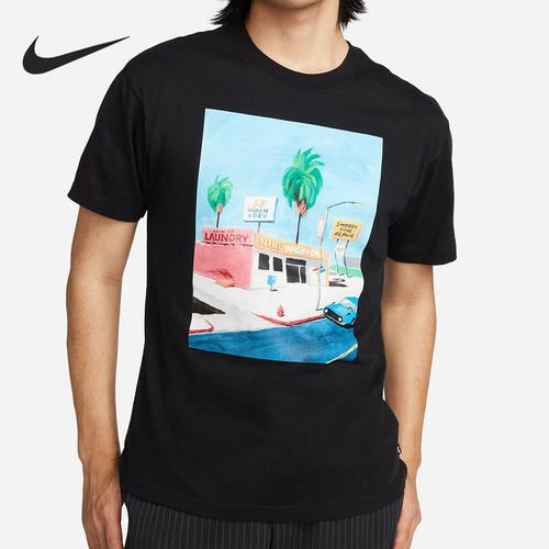 Nike/耐克正品 SB男子运动休闲透气印花圆领短袖DR7766-010