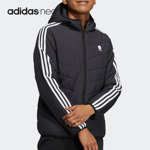 Adidas/阿迪达斯正品NEO休闲男子时尚保暖防风棉服外套HD4677