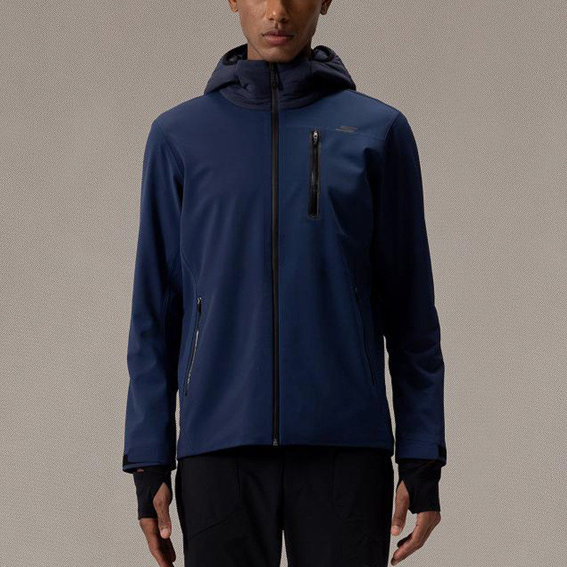 Skechers/斯凯奇正品春秋款男士拉链口袋梭织连帽外套P424M210