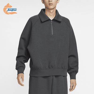 耐克男士运动翻领宽松休闲卫衣