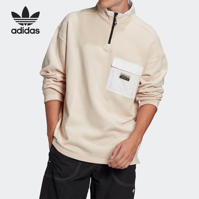 Adidas/阿迪达斯正品三叶草男子半拉链舒适运动卫衣 GN3277