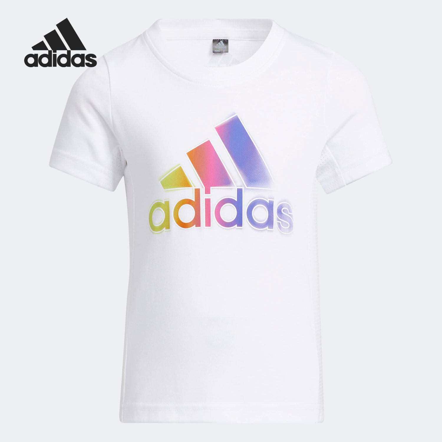 Adidas/阿迪达斯正品2LG COTTON TEE 女童印花运动T恤HE0039,童装/婴儿装/亲子装,T恤,淘宝优惠券,粉丝福利购,淘宝优惠卷