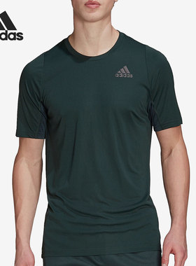 Adidas/阿迪达斯正品Rn Icn 3B T 男子跑步运动短袖T恤HJ7237
