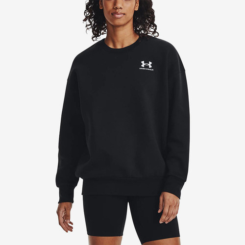 UA/安德玛正品ESSENTIAL FLC oS CREW女士训练卫衣1379475-001