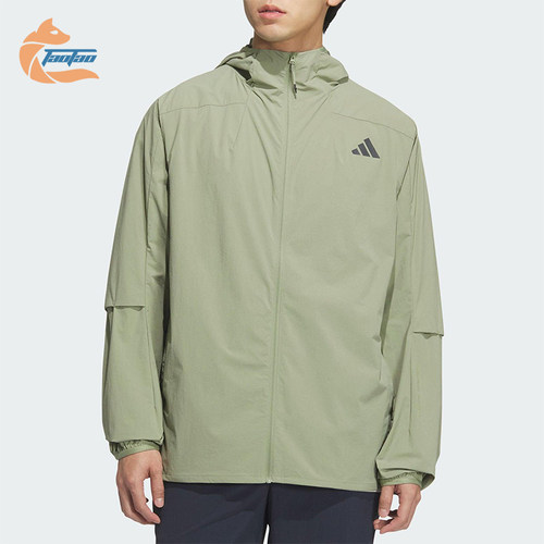 Adidas/阿迪达斯正品2025男士户外日常连帽宽松休闲外套KB5158