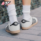 三叶草男女薄底休闲低帮轻便板鞋 Adidas 阿迪达斯正品 JR6343