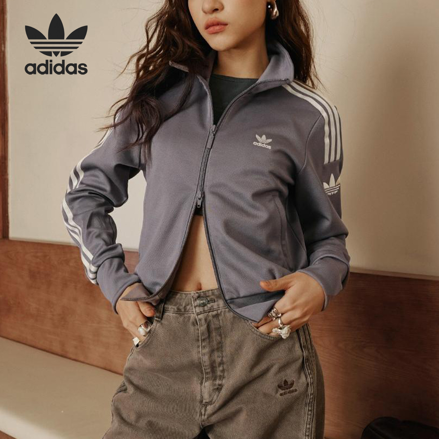 Adidas/阿迪达斯正品三叶草女士户外立领短款经典运动外套KB4516,运动服/休闲服装,运动茄克/外套,淘宝优惠券,粉丝福利购,淘宝优惠卷