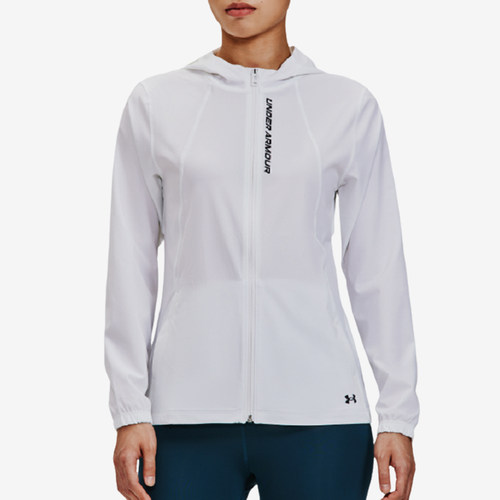 UA/安德玛正品运动女士简约拉链修身跑步训练夹克外套1377043-100