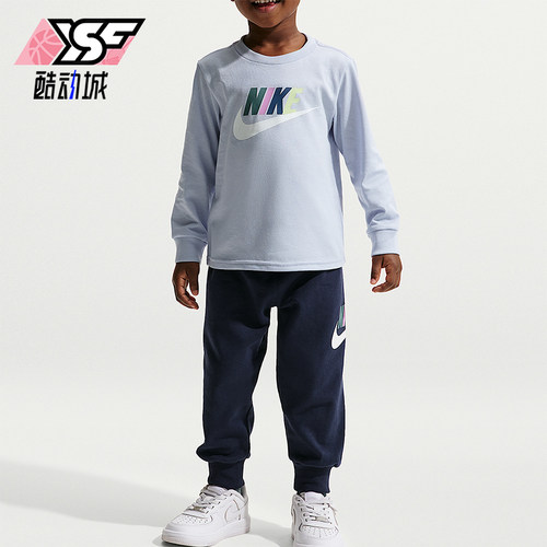 Nike/耐克正品2025冬季款婴童日常圆领束脚印花套装IU5427-410