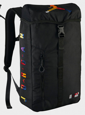 Nike/耐克正品 Jordan Rivals彩虹篮球桶包双肩大背包 CQ9115-010