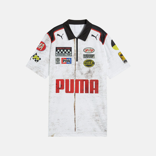 Puma/彪马正品运动男女款时尚做旧磨损风短袖Polo衫631046-02