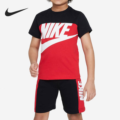 Nike/耐克正品当季小童新款短袖两件套休闲运动套装 DJ5707-657