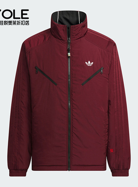 Adidas/阿迪达斯正品三叶草男士运动休闲双面穿棉服KA0821