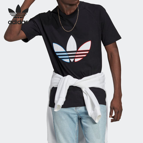 Adidas/阿迪达斯正品三叶草男子休闲运动圆领短袖T恤 GT7296