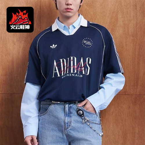Adidas/阿迪达斯正品三叶草针织宽松休闲潮流短袖POLO衫KY2192