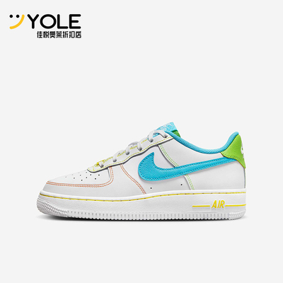 Nike/耐克正品Air Force 1 GS女子大童经典低帮板鞋FJ4614-100
