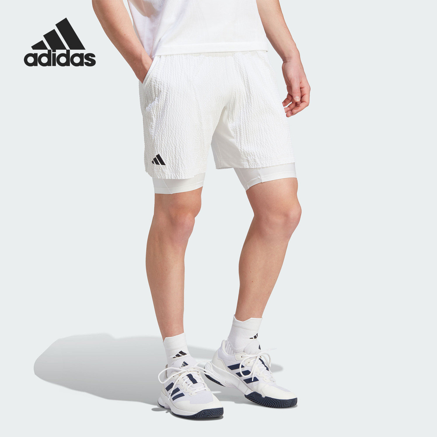 Adidas/阿迪达斯正品网球大满贯系列男士透气运动短裤IQ4731